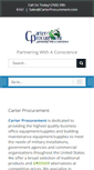 Mobile Screenshot of carterprocurement.com