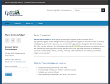 Tablet Screenshot of carterprocurement.com
